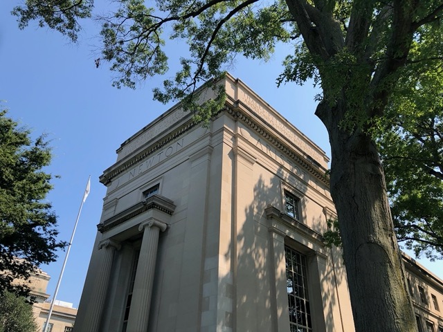 Older buildings with names of famous minds in science (Newton, Aristotle...)