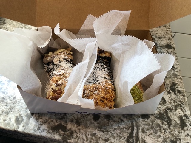 We shared several cannolis in Cambridge