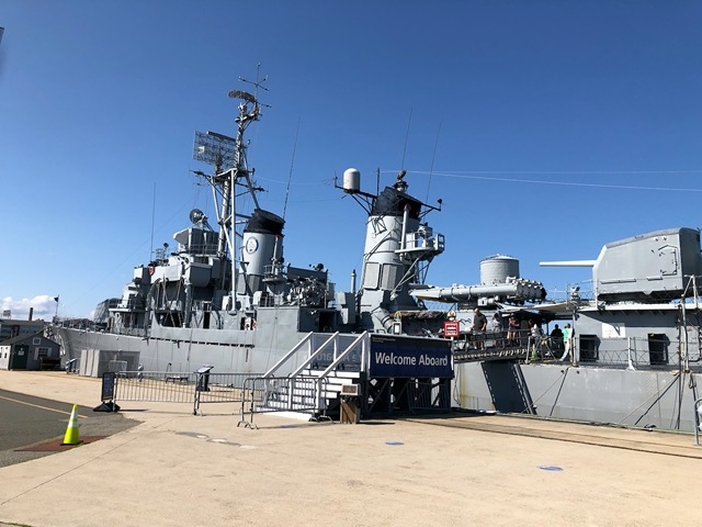 View back toward the destroyer