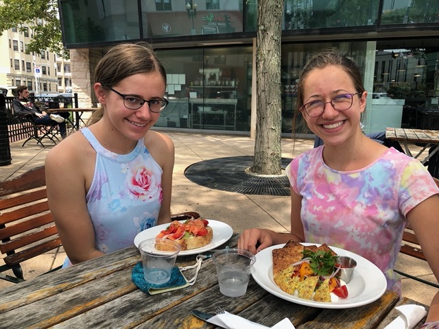 The girls at Tatte bakery, where we went for lunch