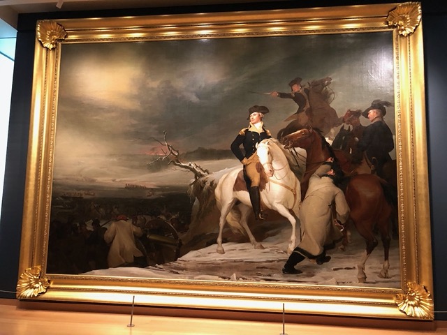 Famous painting of Washington crossing the Delaware