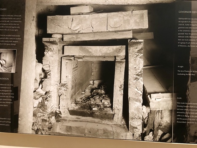 Photo of the ransacked tomb...  but they left all the art and the body