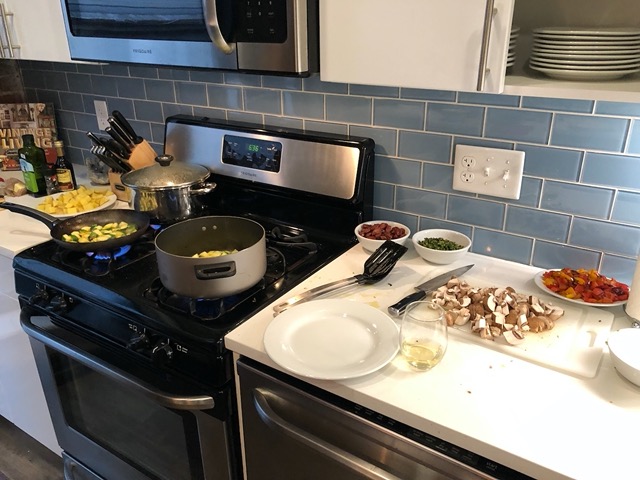 Lots of skillets going