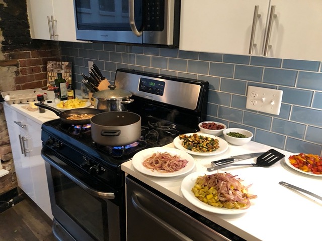 This is a plate-and-skillet intensive dinner hahaha