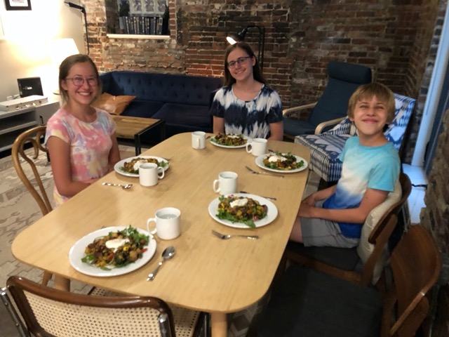 The family at dinner