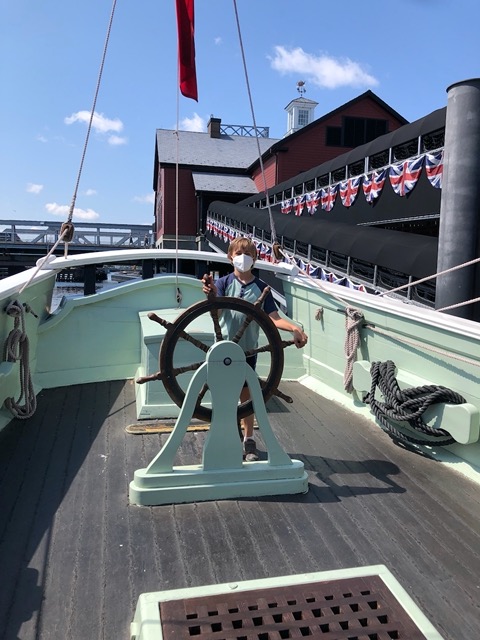 The wheel of the ship