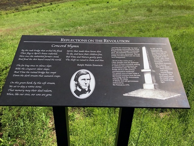 Ralph Waldo Emerson's Concord Hymn about the Revolution