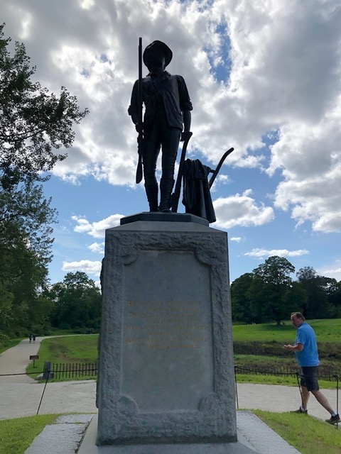Minute Man statue at the bridge