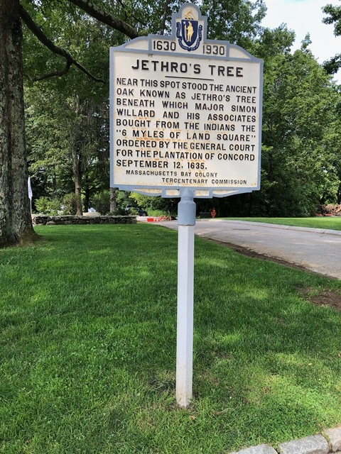 Place where Willard bought the land for Concord from the Native Americans