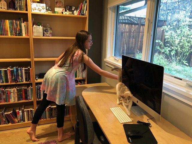 Removing a cup that might get knocked over