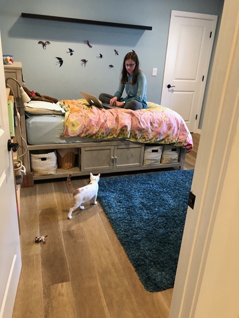 Lela pretending to ignore them