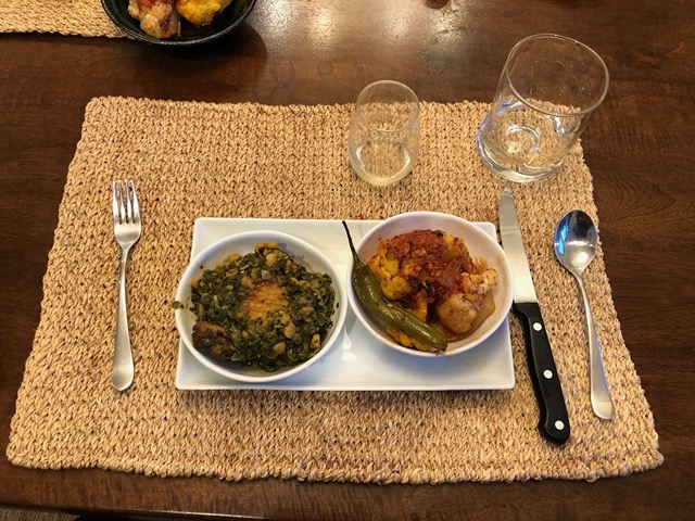 Persian stew and roast cauliflower
