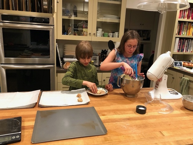 Lela had work to do so we made cookies