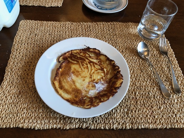Crepes for breakfast on Valentine's Day