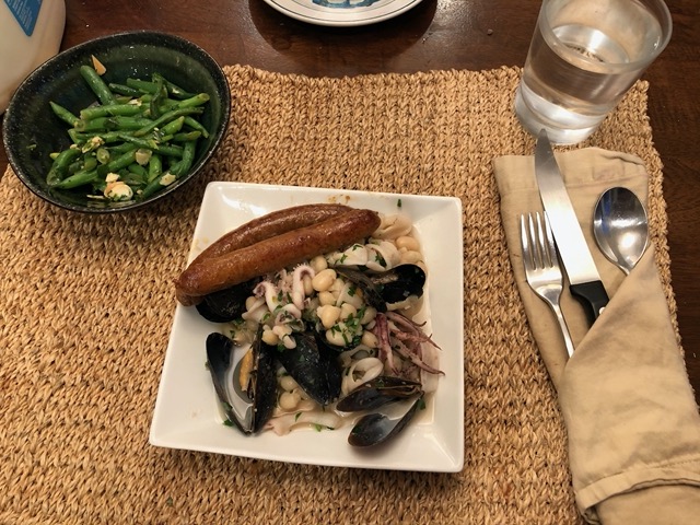 With chorizo