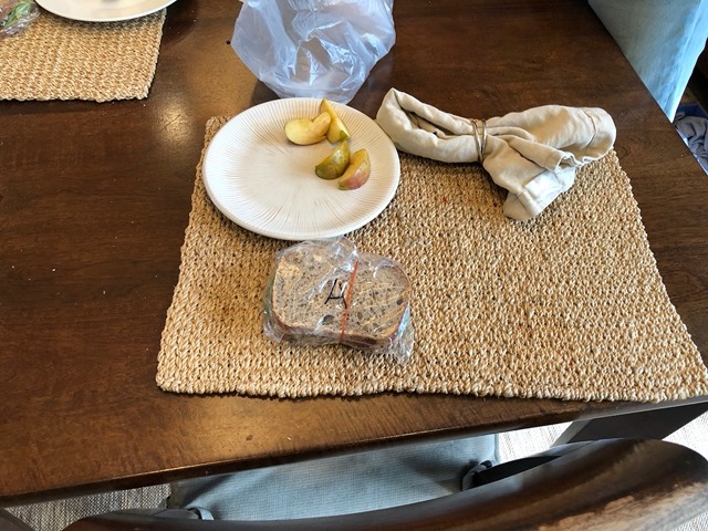 Afterwards, home to eat the picnic lunch we forgot