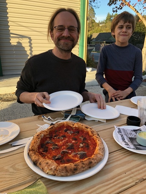The pizza was delicious