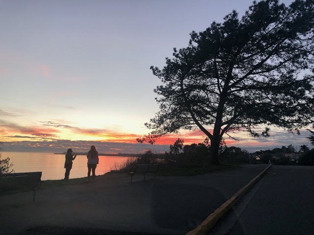 We got ice cream and watched the sunset after dinner