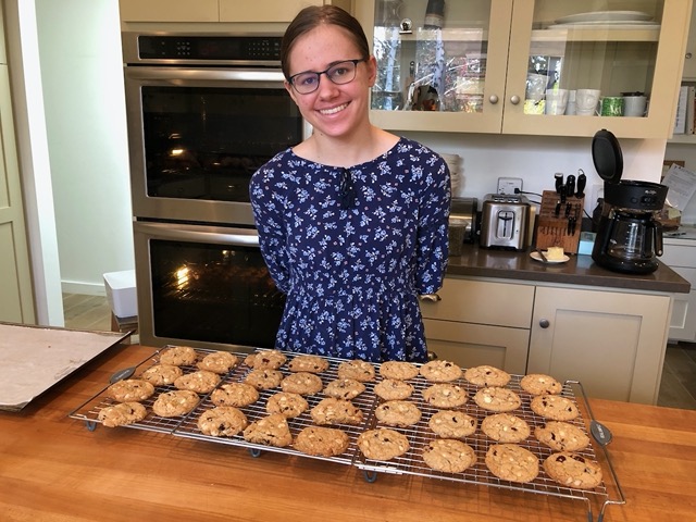 Lela making cookies