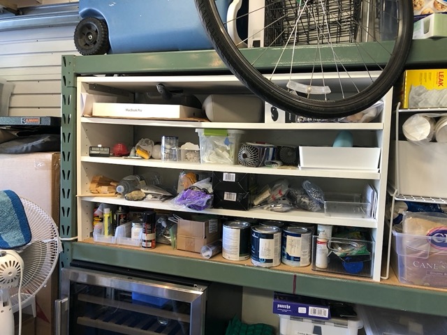 Getting ready to organize the workbench and hardware area