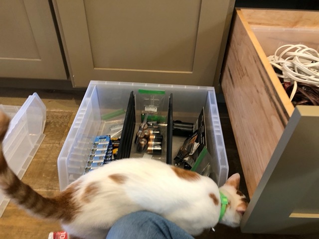 Reorganizing the battery cabinet