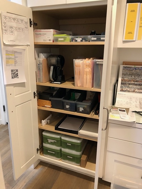 My hall cupboard, organized