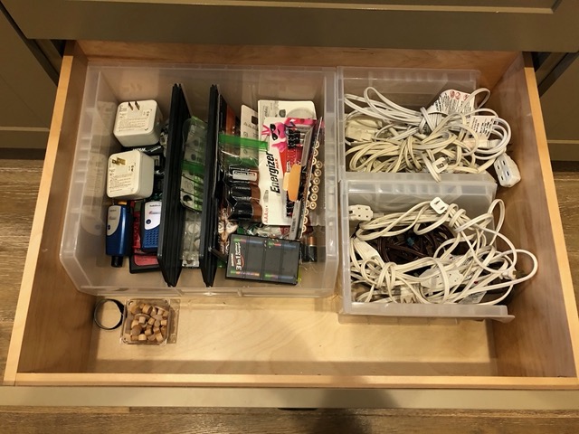 And the electrical drawer, organized