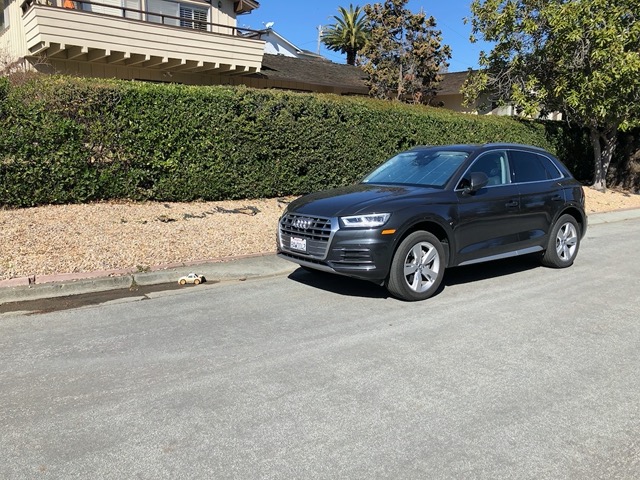 This was silly: toy car looking parallel parked!