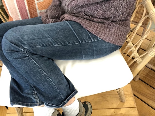 Shopping for a patio chair.  I sent pictures back to Mike so we could discuss