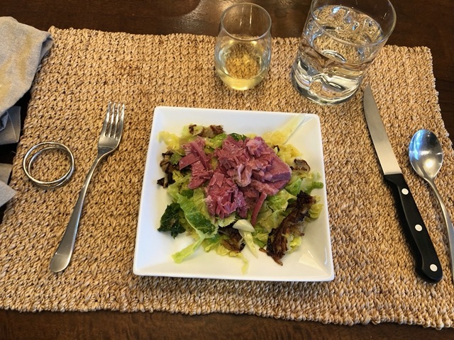 St Patrick's Day!  This is our version of corned beef and cabbage