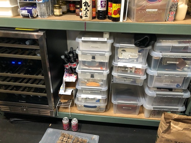 My garage task bin organization