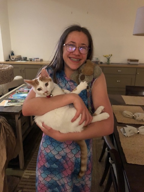 Ellie with Gizmo