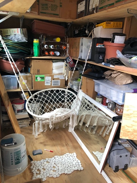 With a comfy hammock to sit in (Lela's, inside for the rain)