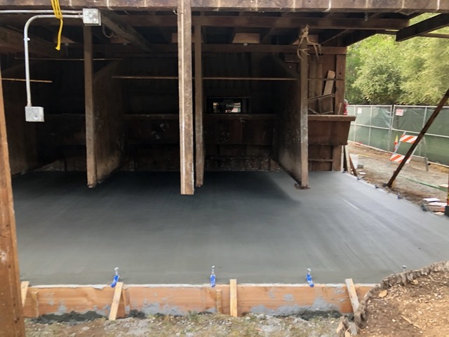 New floor of the white barn!