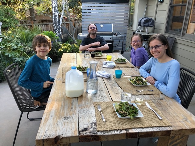 Family dinner outside!