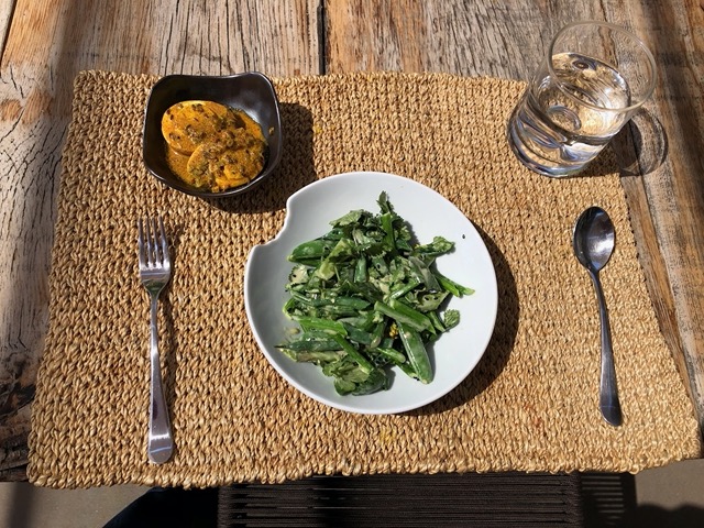 Spring salad and Middle Eastern hard boiled eggs