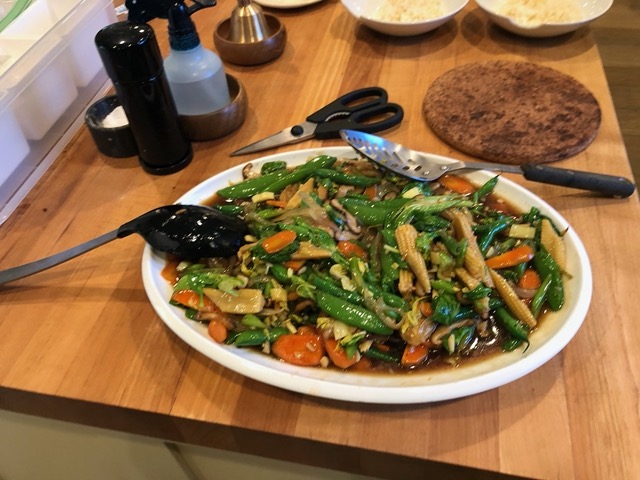 Thai mixed vegetable stir fry