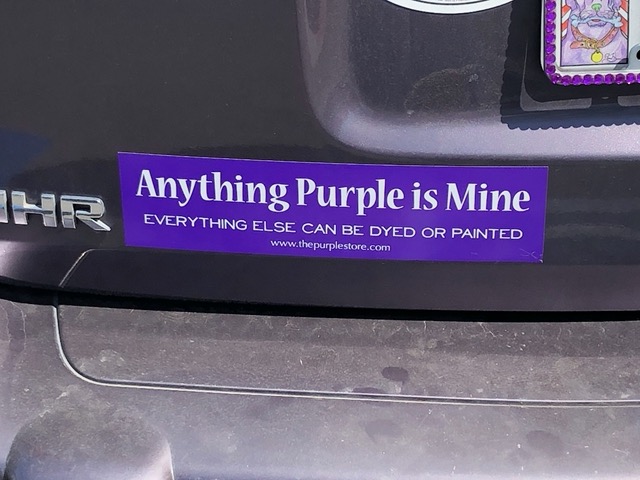I took a closeup of this one for Ellie, whose favorite color is purple
