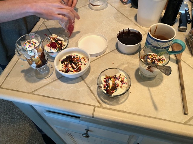 We made mini sundaes