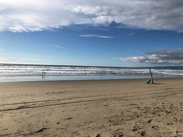 Then went down to the beach