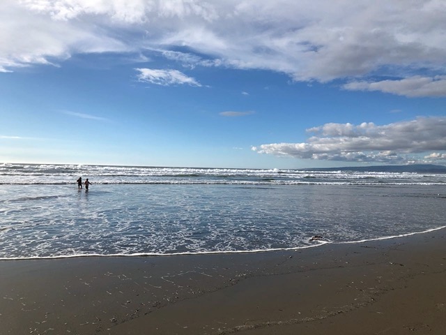 In the water
