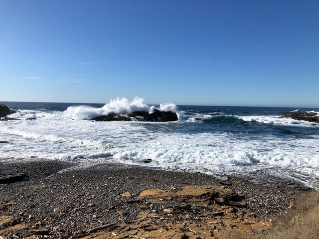 Crashing surf