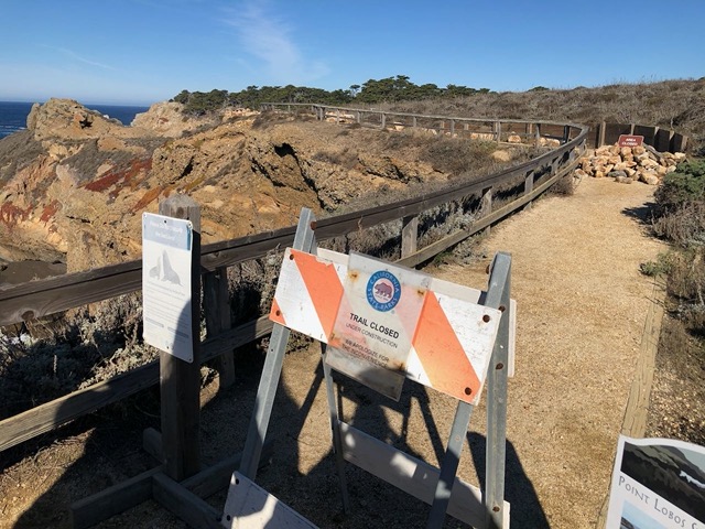 The trail to the little peninsula is still closed, maybe permanently