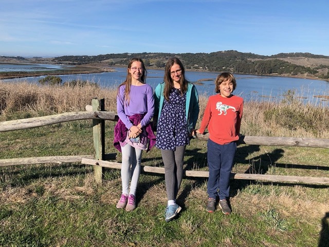 The kids after our picnic lunch