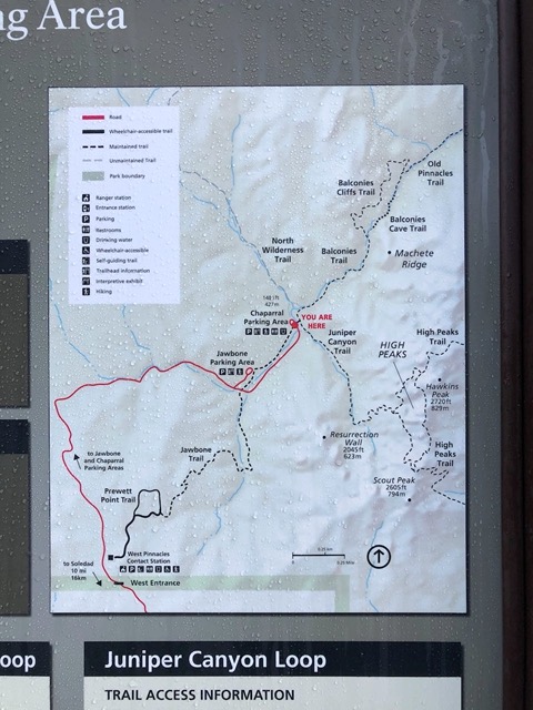 On New Year's Eve we took our biggest hike, at Pinacles