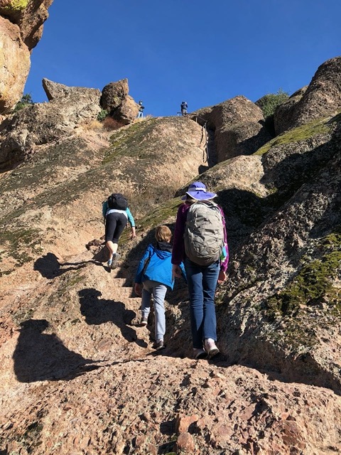 Steps cut into the rock