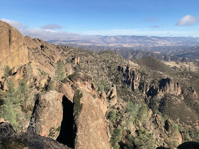 Beautiful view over layers of hills