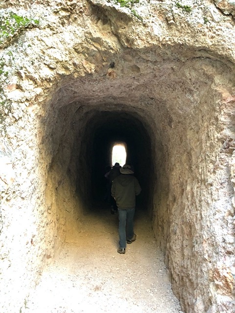 Cut straight through the rock