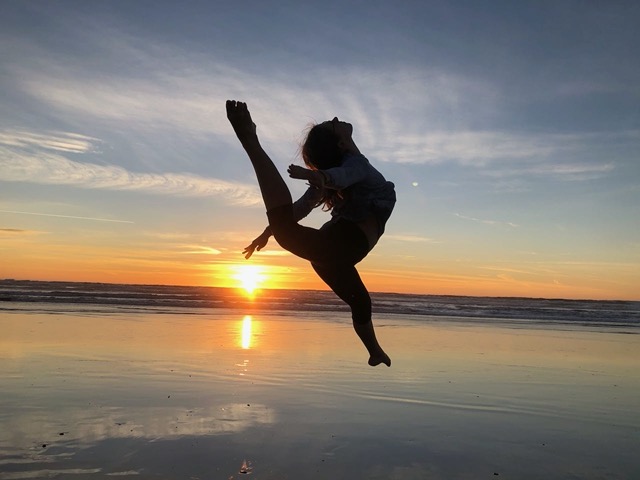 Doing almost the splits in midair
