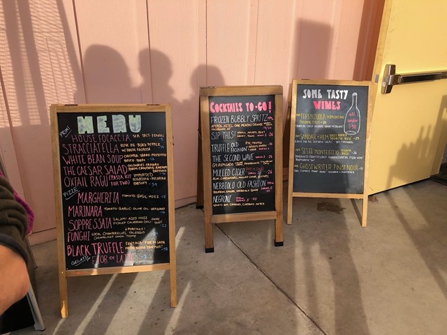The menu